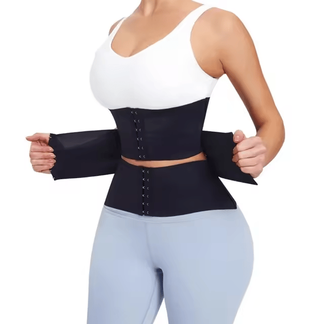 Adjustable Waist Trainer Corset for Women – Postpartum Double Belt Girdle for Belly Reduction & Firm Shape