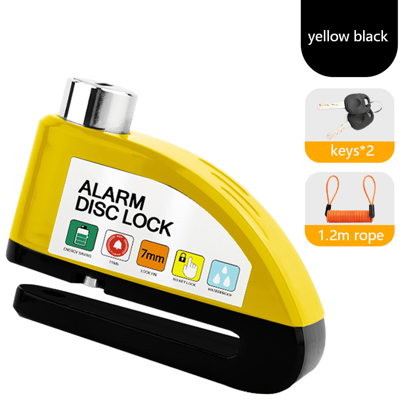 🛡️ Motorcycle Disc Brake Lock Alarm | 110dB Anti-Theft Security