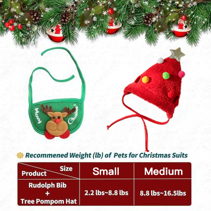 🎅🎄Cute Christmas Tree Hat with Pom-Poms