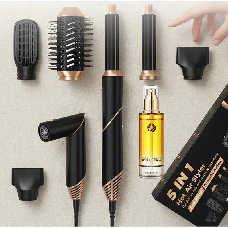 Shark FlexStyle Limited Edition 5-in-1 Air Styler & Hair Dryer | With FrizzFighter Finishing Tool, 32mm & 24mm Air Curlers, Oval Brush, Styling Concentrator, Alligator Clips & Storage Bag
