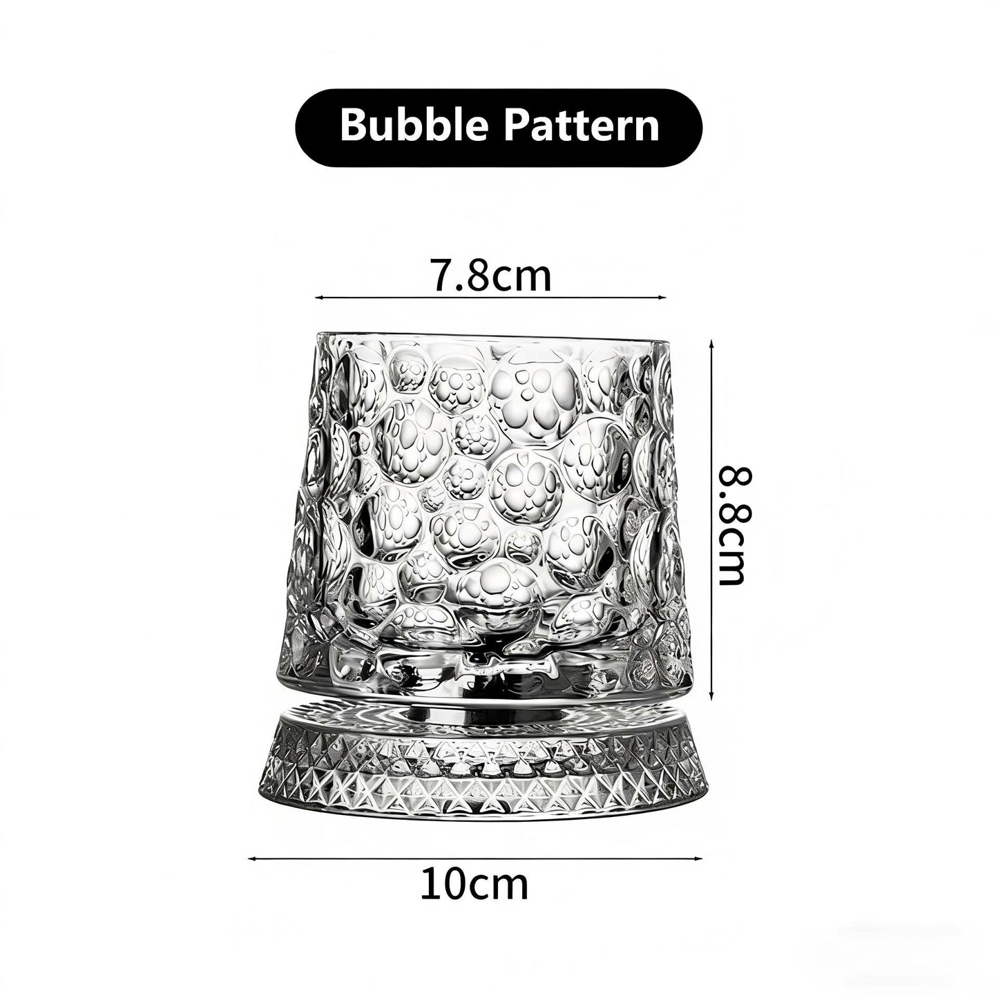 🔥Luxury 360° Spinning Crystal Glass