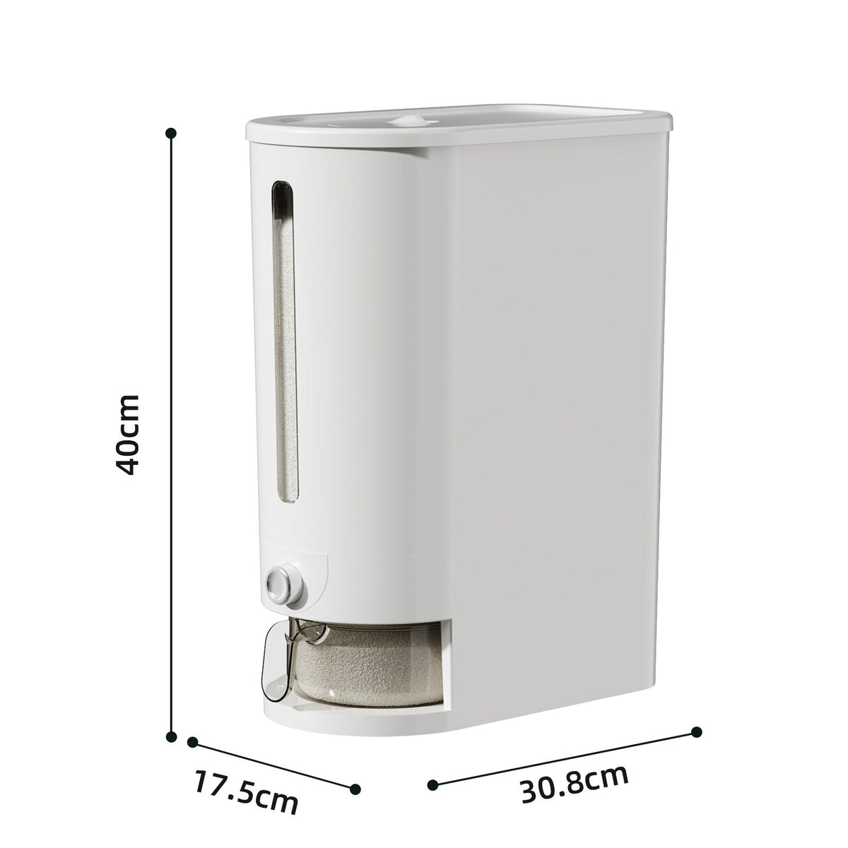 🍚 One-Touch Rice Dispenser: Airtight Seal, Measured Portions, Pest-Proof Storage