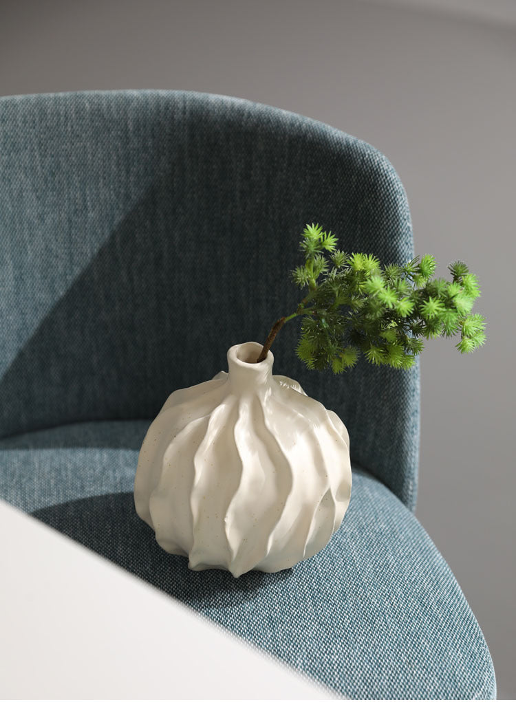 Abstract Curved Art Ceramic Vase