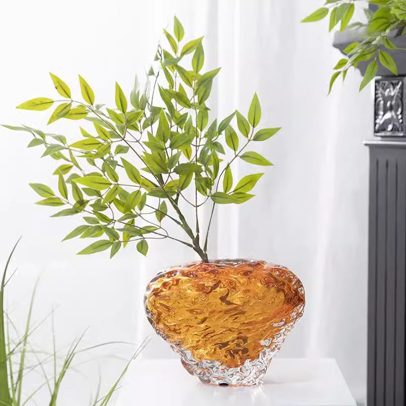 Modern minimalist glass flower vase
