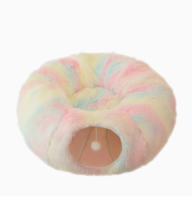 2-in-1 Collapsible Cat Tunnel & Bed: Where Adventure Meets Nap Time