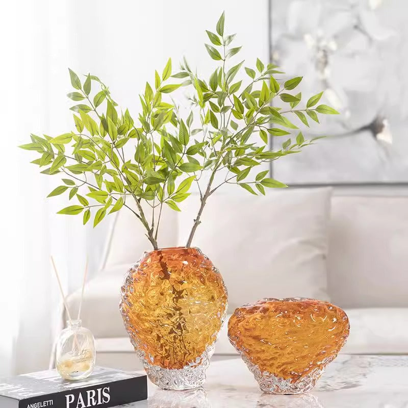 Modern minimalist glass flower vase