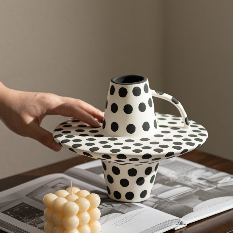 Abstract art ceramic vase