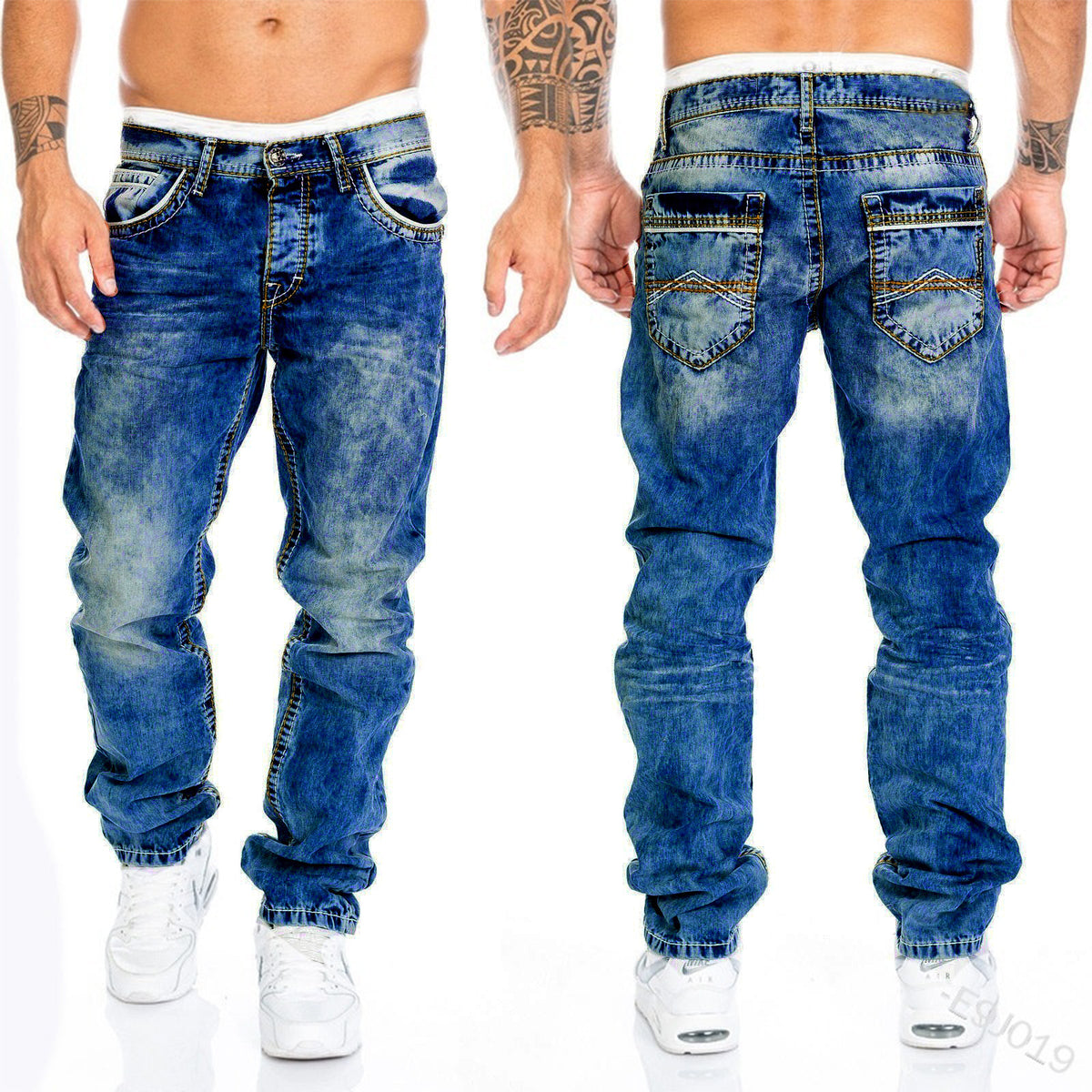 Men's Fashion Creative Stretch Denim Jeans