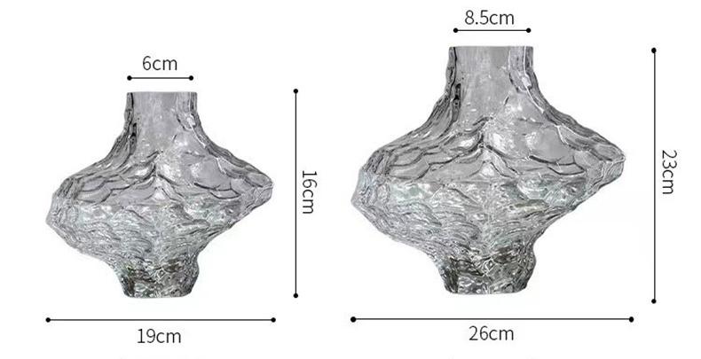 Irregularly shaped creative glass vase