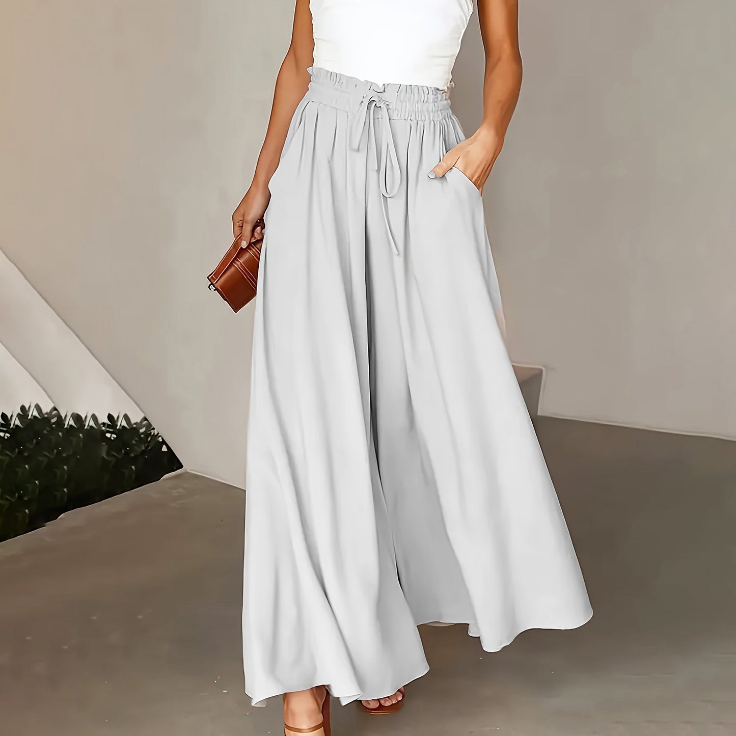 45% Off Women's High-Waisted Wide-Leg Pants