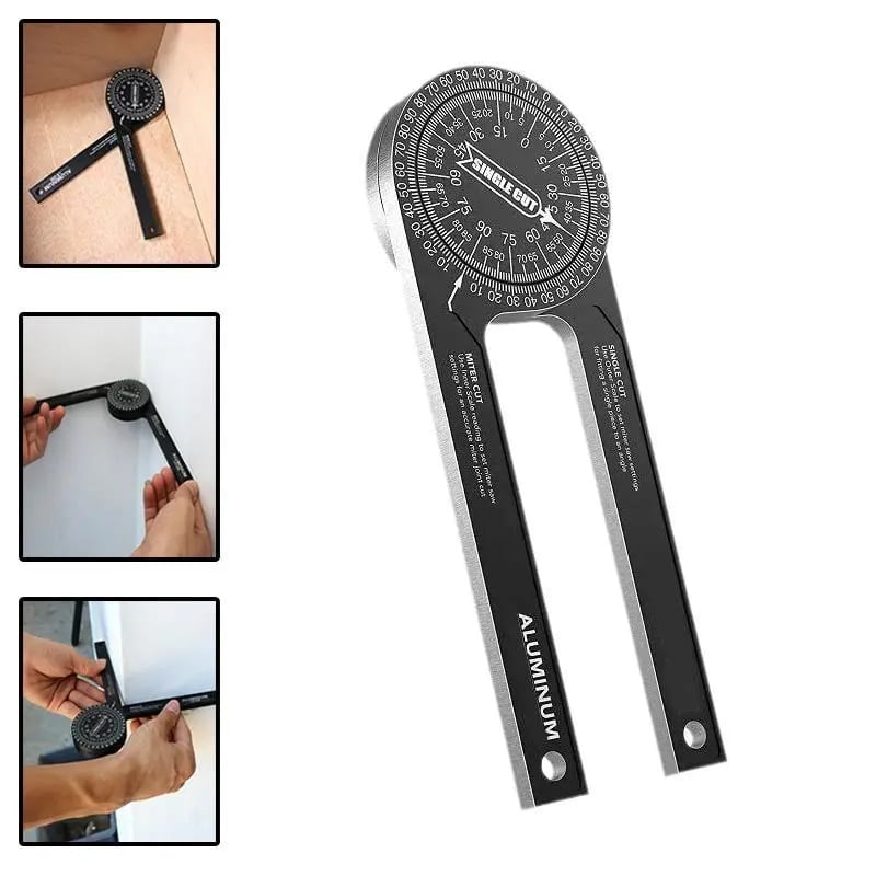 📏 7-Inch Aluminum Miter Saw Protractor | Precision Angle Finder