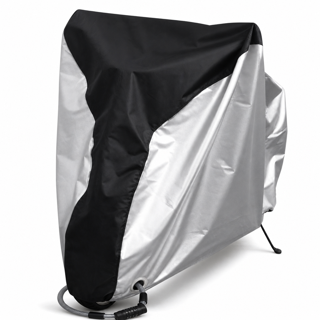 🚲 All-Weather Bike Cover: Waterproof, Silver Coating, Windproof, for Single & Double Bikes