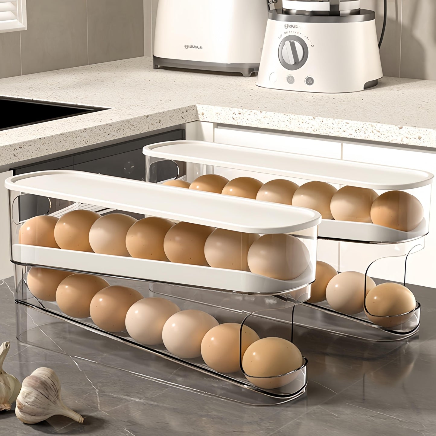 Auto Rolling Fridge Egg Organizer