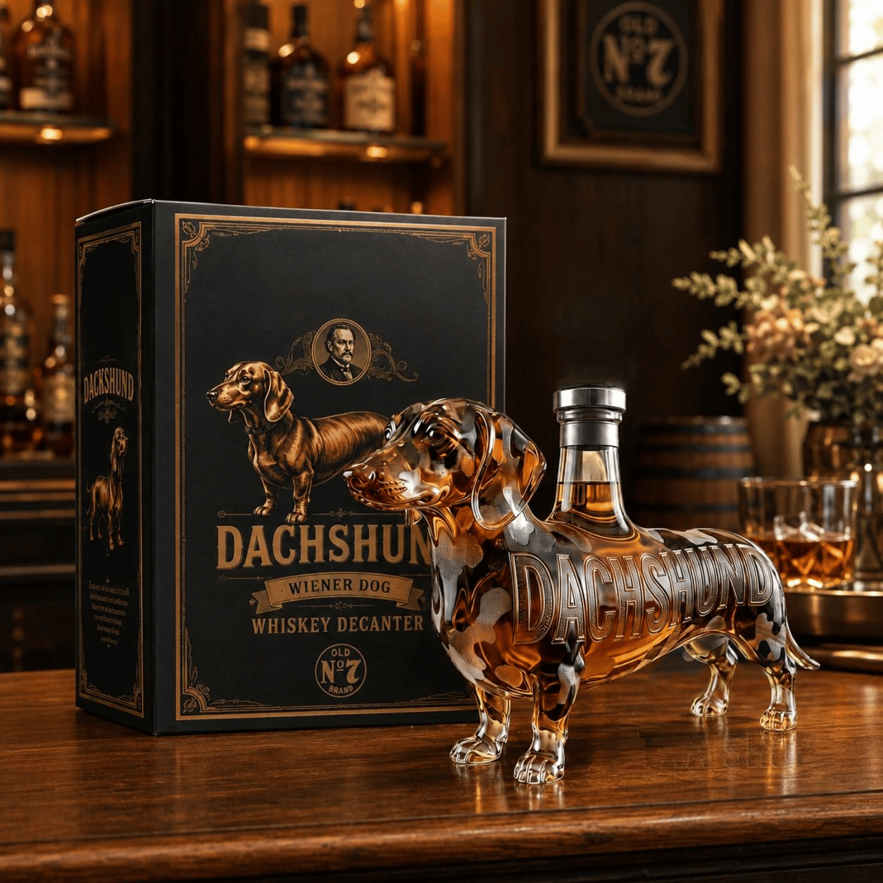 Dachshund Wiener Dog Whiskey Decanter