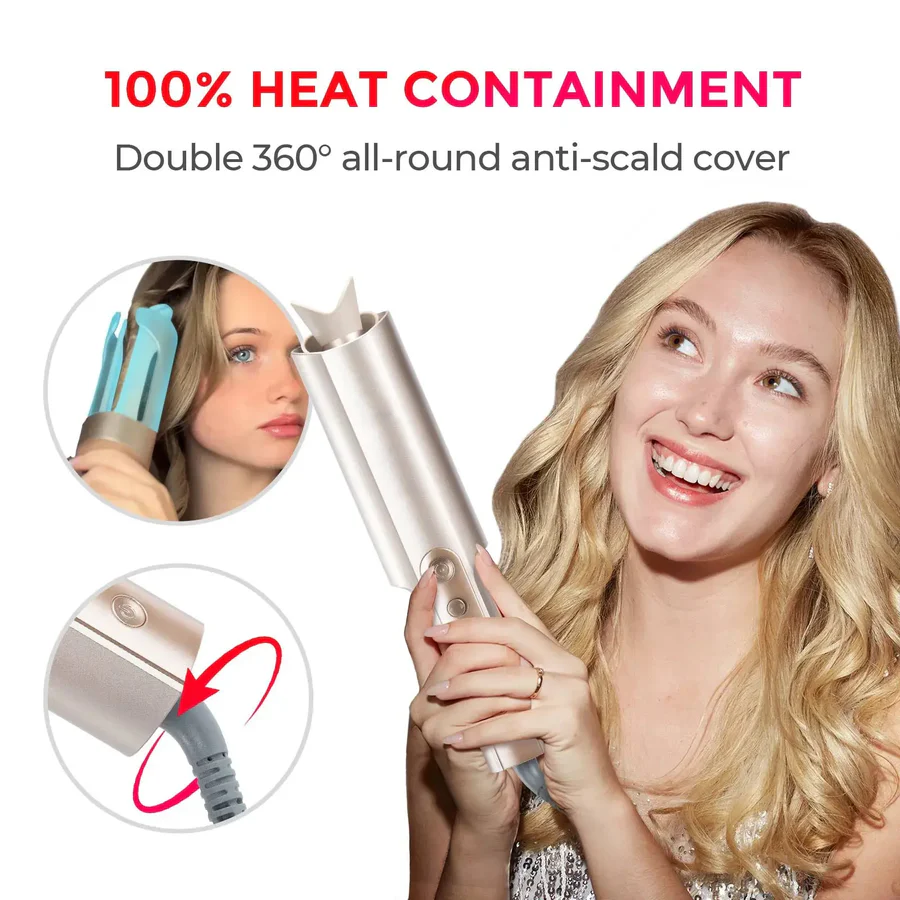 Automatic Hair Curler - 4 Temperature Settings, Tangle-Free Technology & Long-Lasting Curls for Salon-Worthy Styling