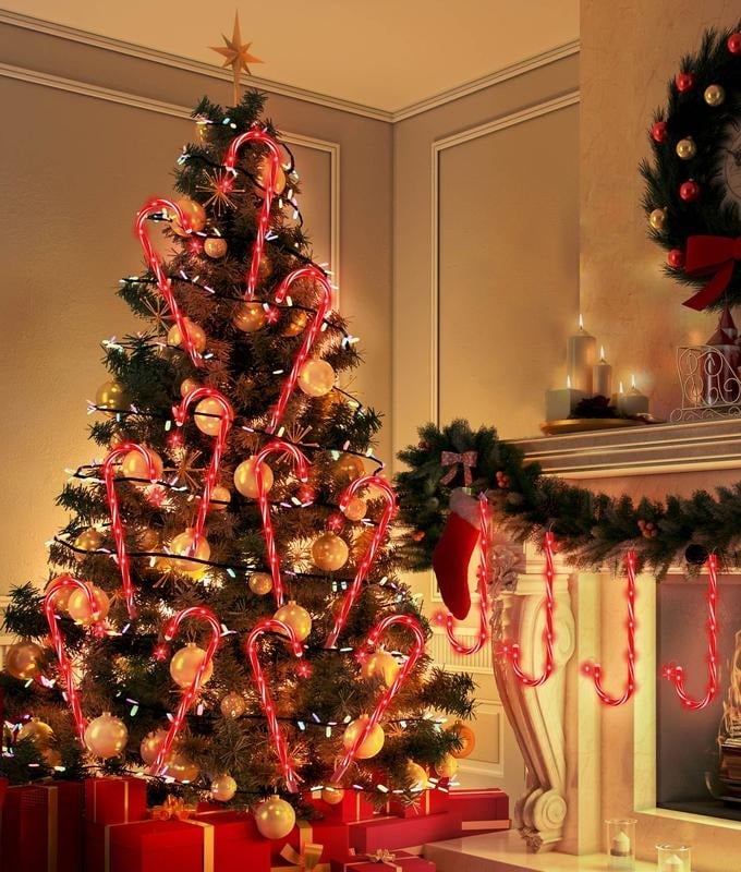 Solar Candy Cane Lights