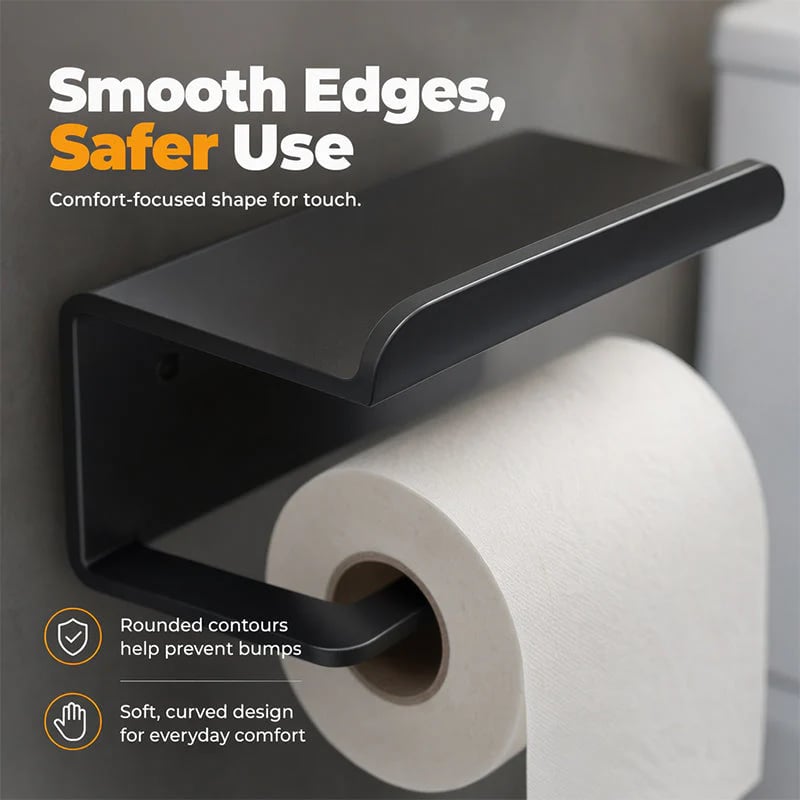 ⌛Limited-Time Offer-No Drill Carbon Steel Toilet Paper Holder