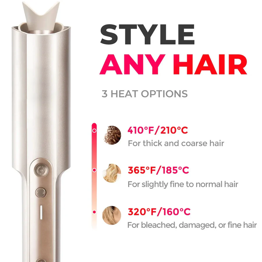 Automatic Hair Curler - 4 Temperature Settings, Tangle-Free Technology & Long-Lasting Curls for Salon-Worthy Styling