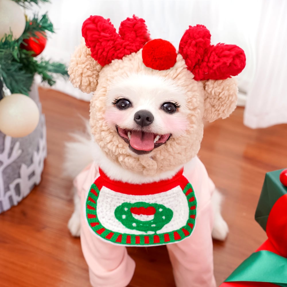 🎅🎄Cute Christmas Tree Hat with Pom-Poms