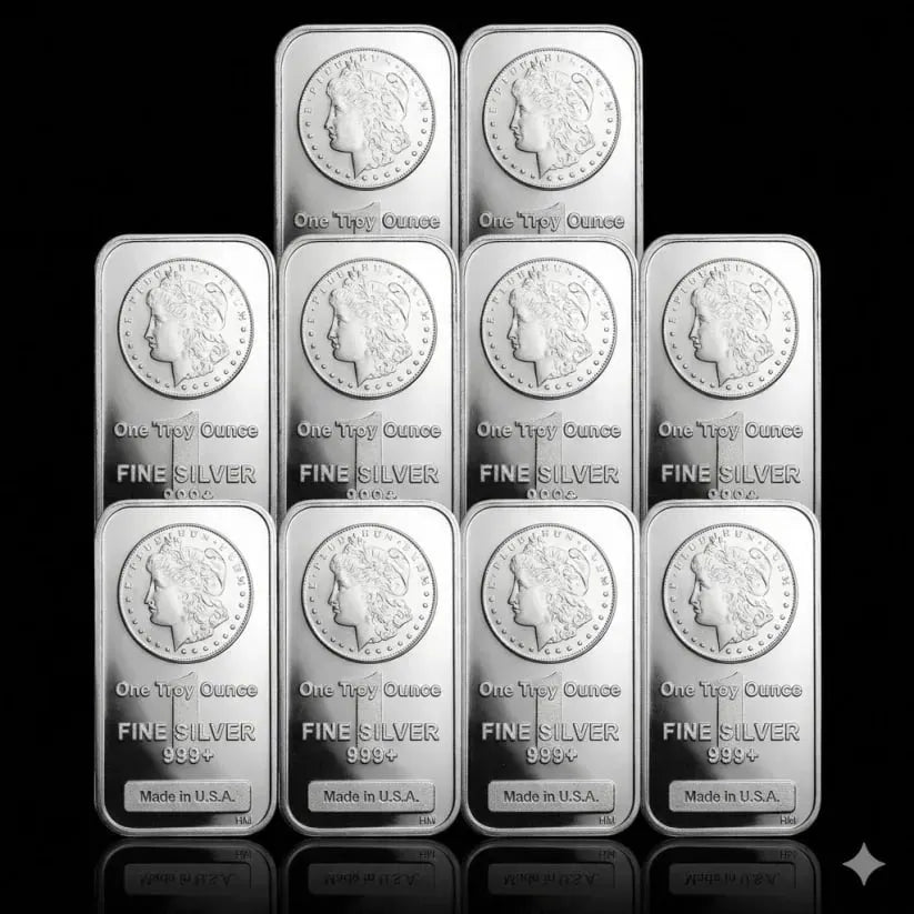 🔥Last Day 50% OFF - Highland Mint 1 oz Morgan Head .999+ Fine Silver Bar