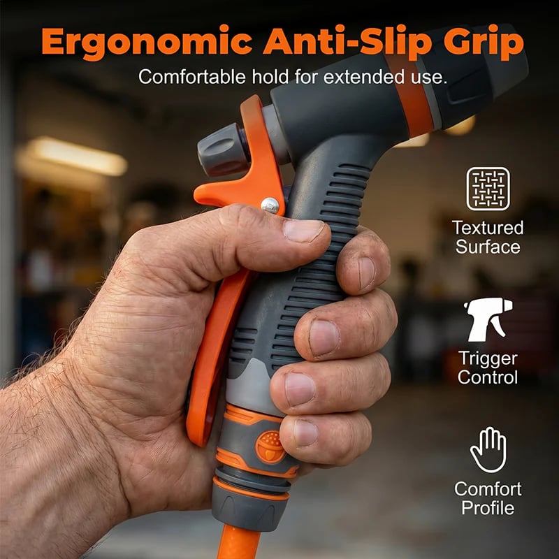 💦Household Car Wash Water Gun-Adjustable Spray, Anti-Slip Grip & Universal Connectors for Effortless Home & Vehicle Cleaning 🚗✨