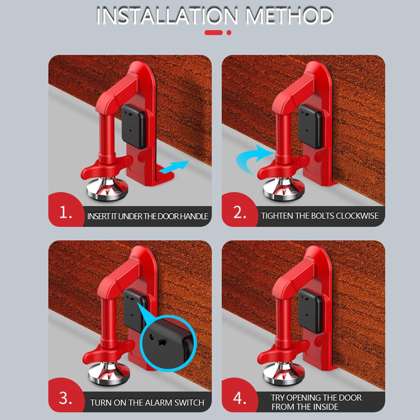 Portable Alarm Door Stopper