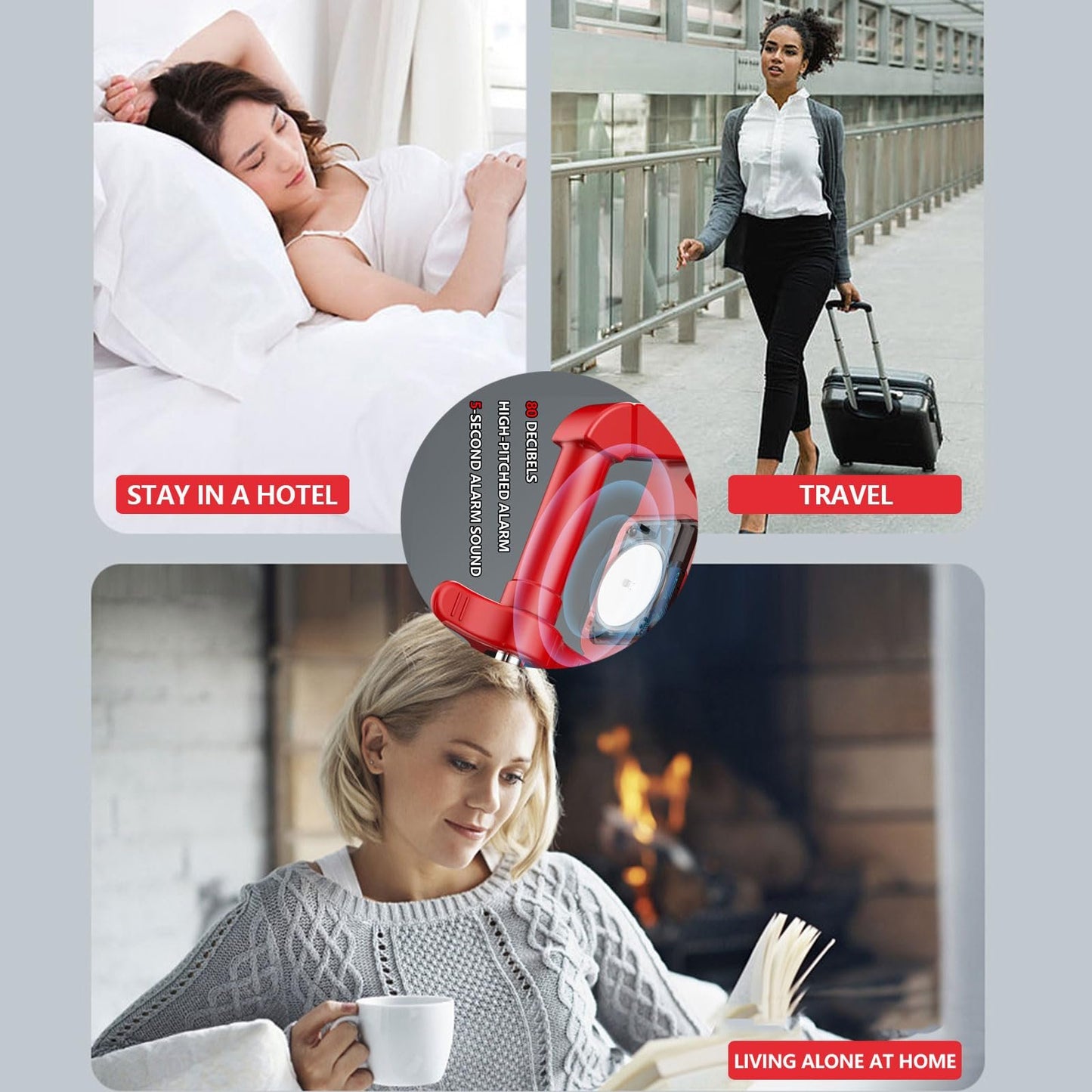Portable Alarm Door Stopper