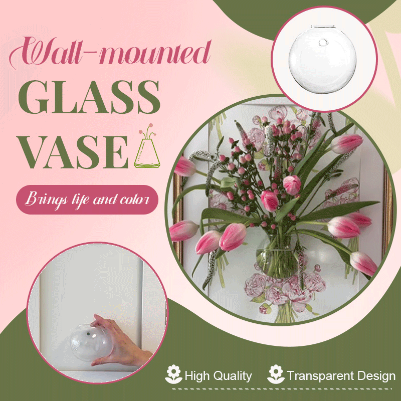 💐Wall-mounted glass vase✨