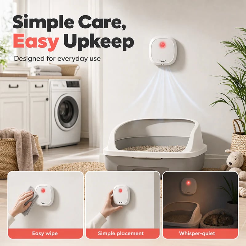 🔥Limited Time 49% OFF! 🌬️Say goodbye to unpleasant odors with it! Smart Quiet Pet Odor Eliminator