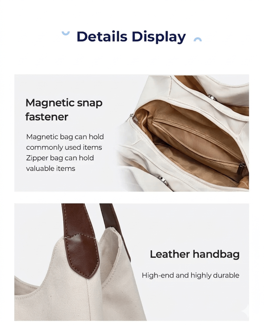 Daily Carry Bag for Women with Three Compartments