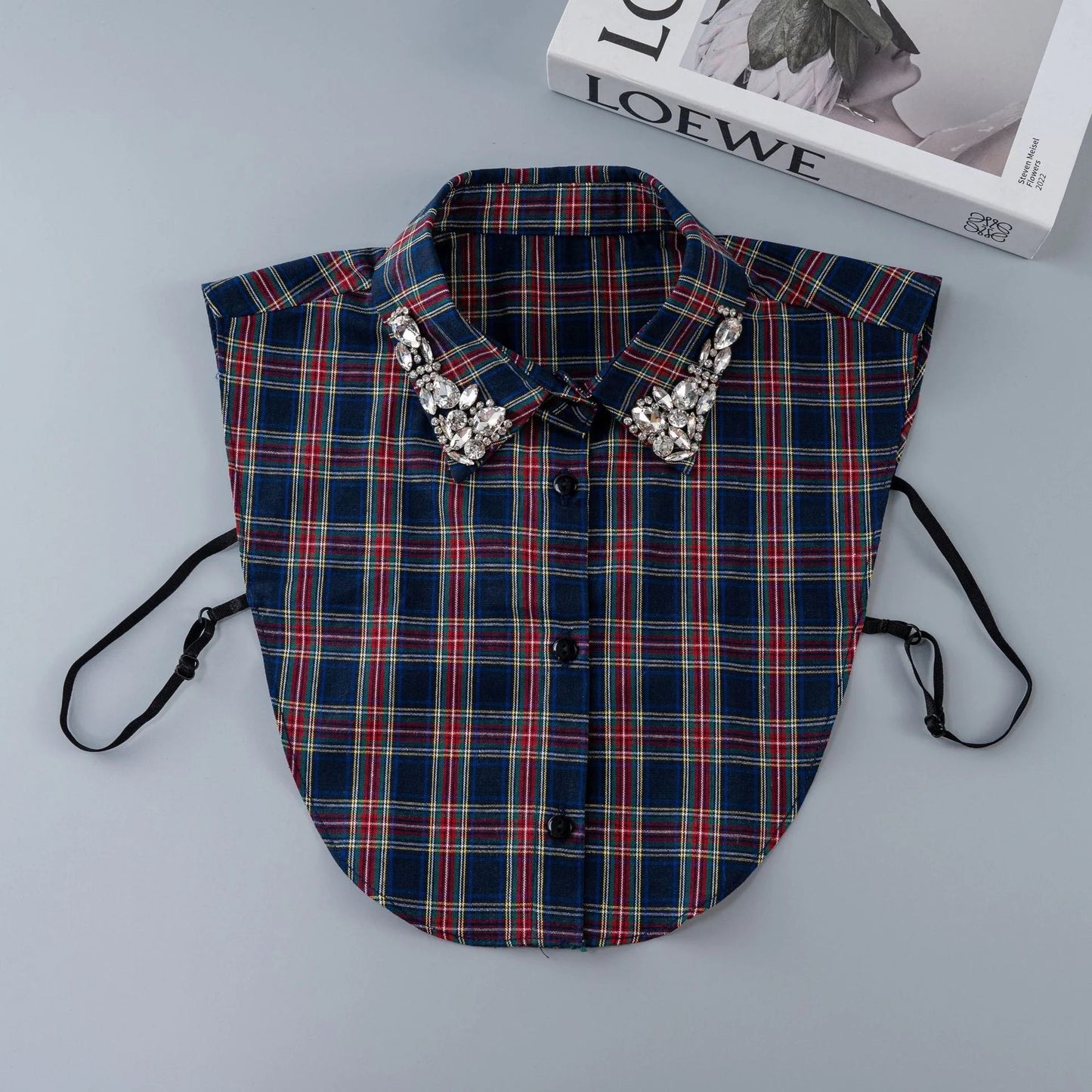 ✨Plaid Rhinestone Detachable Collar-- No More Ugly Sweaters!