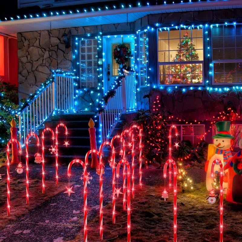 Solar Candy Cane Lights