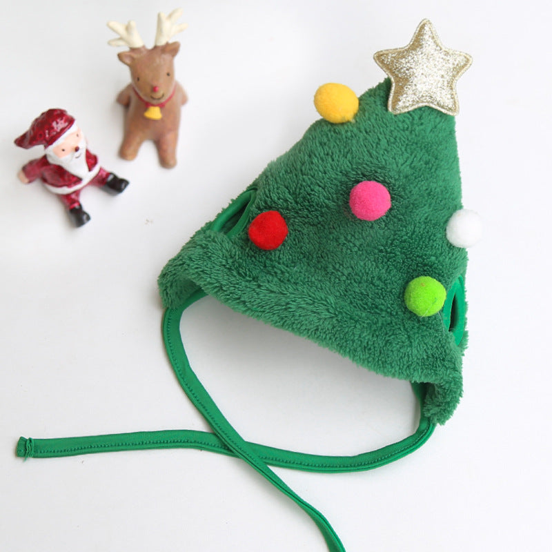 🎅🎄Cute Christmas Tree Hat with Pom-Poms