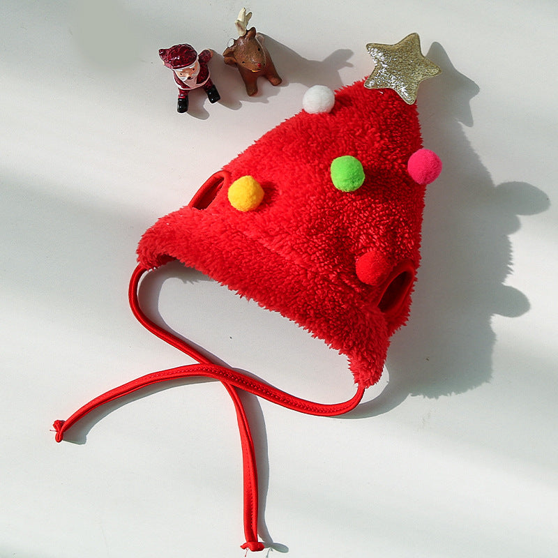 🎅🎄Cute Christmas Tree Hat with Pom-Poms