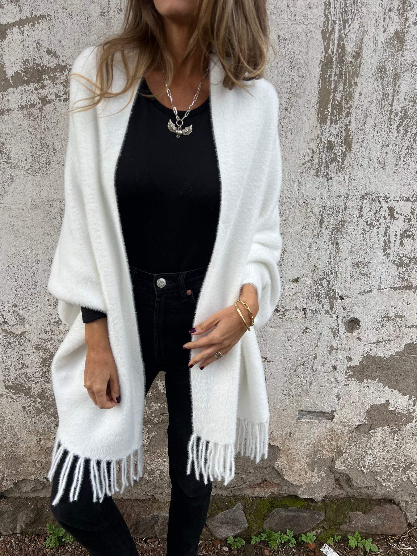 🔥Women's Long Sleeve Casual Tassel Shawl Coat