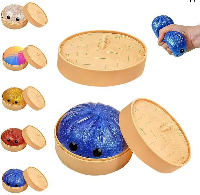 🍔💕Glitter Squishy Bun - Squeeze Away Stress for Instant Calm & Focus