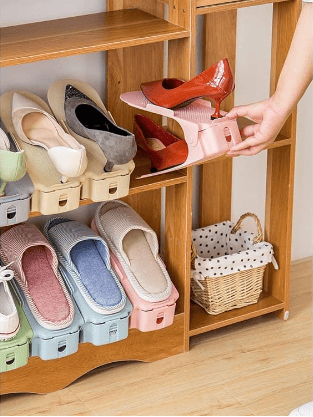 👟Adjustable Double Layer Stack Shoe Holder ,Transform Your Closet!
