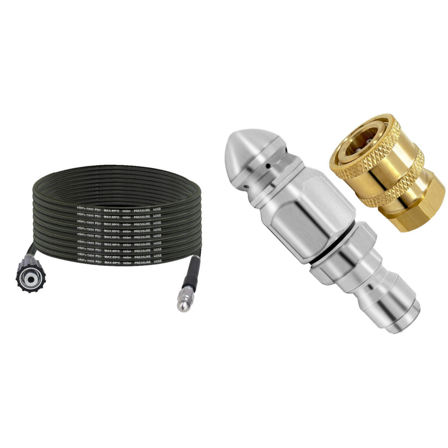 🚿⚡ High-Pressure Sewer Jetter Hose with Nozzle – Strong Pressure Cleaning, Flexible & Durable, Anti-Kink Design, Universal Compatibility for Pipeline & Sewer Unblocking 🛠️