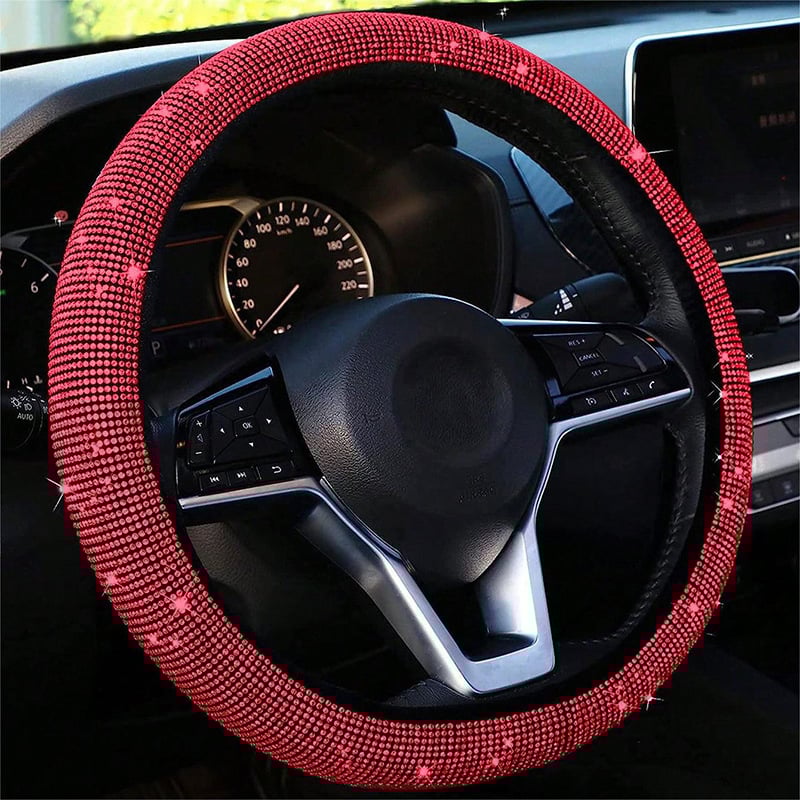 💖Bling Rhinestone Diamond Car Steering Protection