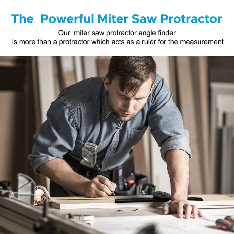 📏 7-Inch Aluminum Miter Saw Protractor | Precision Angle Finder