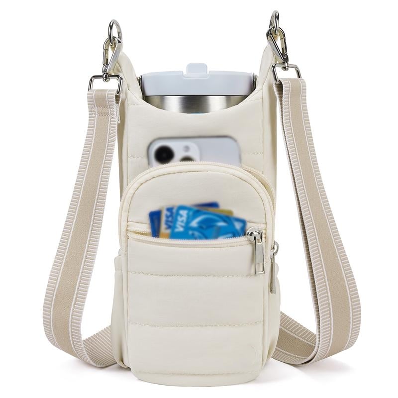 Water Bottle Carrier Crossbody Bag for Women