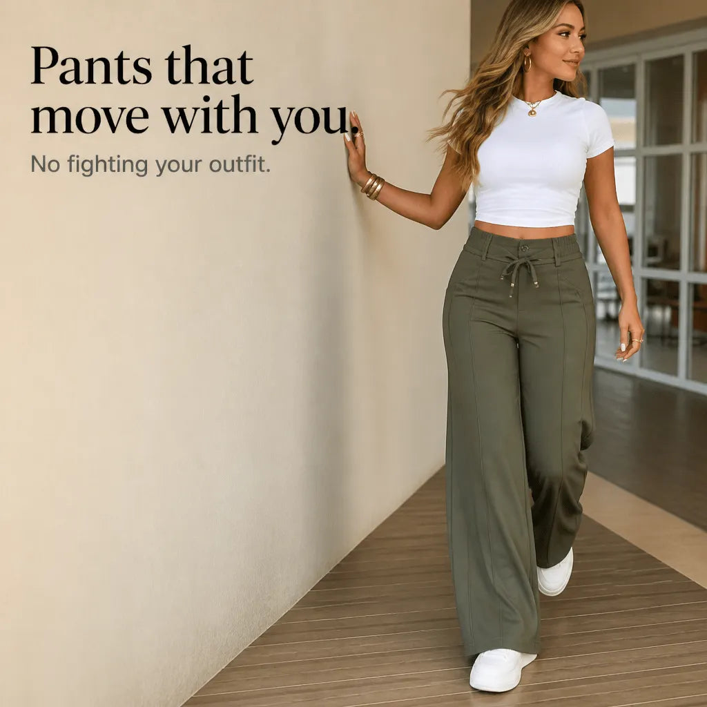 Women’s Relaxed‐Fit Straight‐Leg Trousers • Functional Multi‐Pocket Design