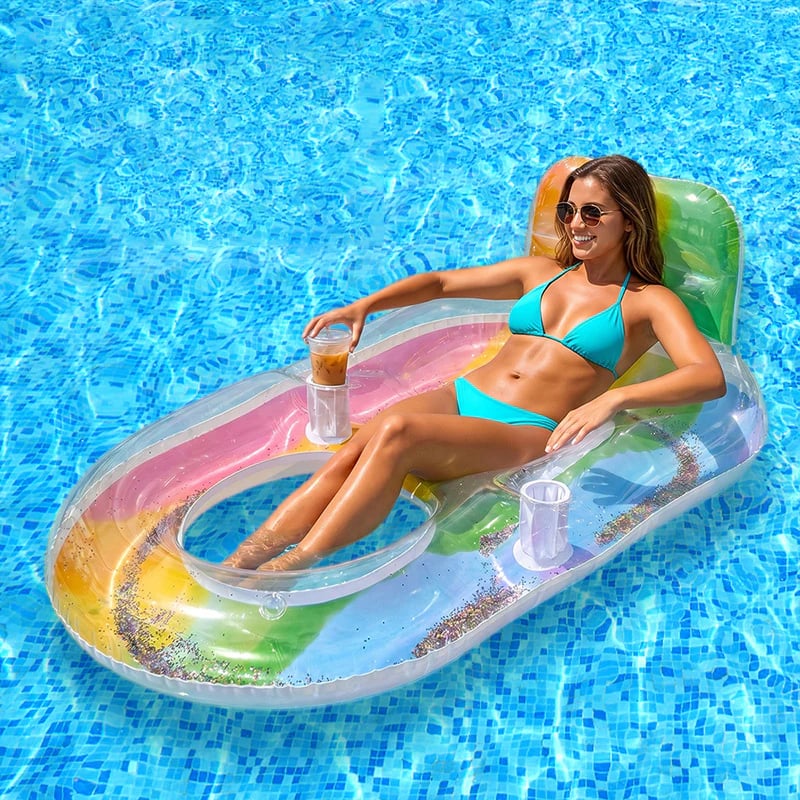 🏖️ 2026 Sale — Over 18,000 Sold!🔥 Premium Inflatable Pool Float Lounger – Ergonomic Backrest 🌊