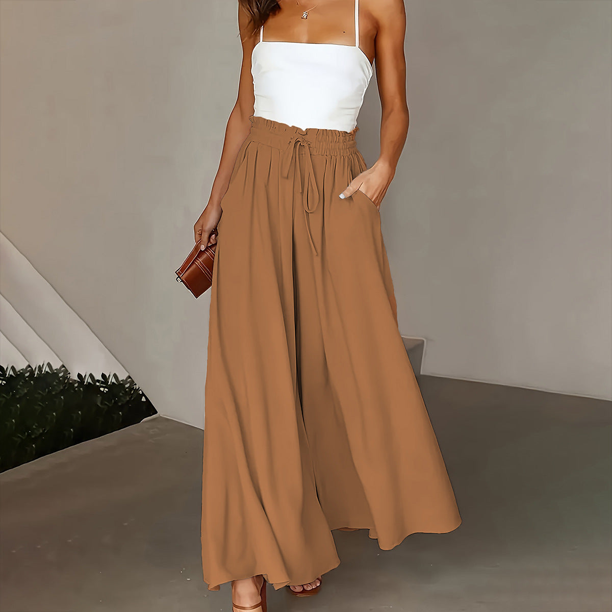 45% Off Women's High-Waisted Wide-Leg Pants