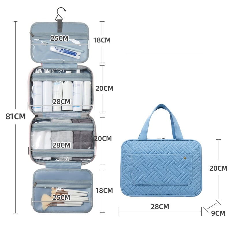 🔥 Toiletry Bag For Women With Hanging Hook