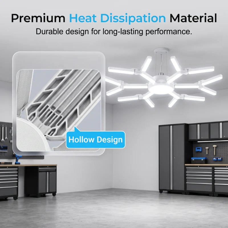 Deformable Snowflake LED Garage Light
