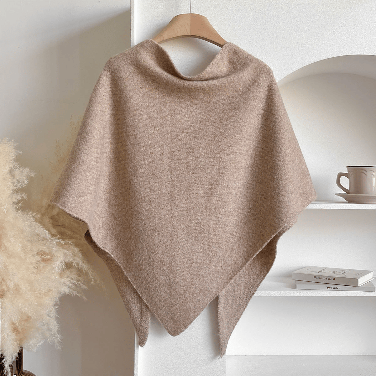 🏆Flash Sale⚡ 50K+ 💕Women's Solid Color Wool Blend Shawl☁️