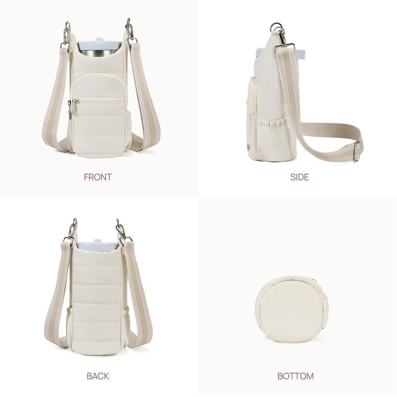 Water Bottle Carrier Crossbody Bag for Women