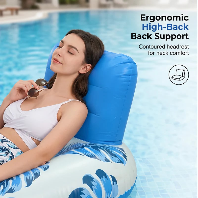 🏖️ 2026 Sale — Over 18,000 Sold!🔥 Premium Inflatable Pool Float Lounger – Ergonomic Backrest 🌊