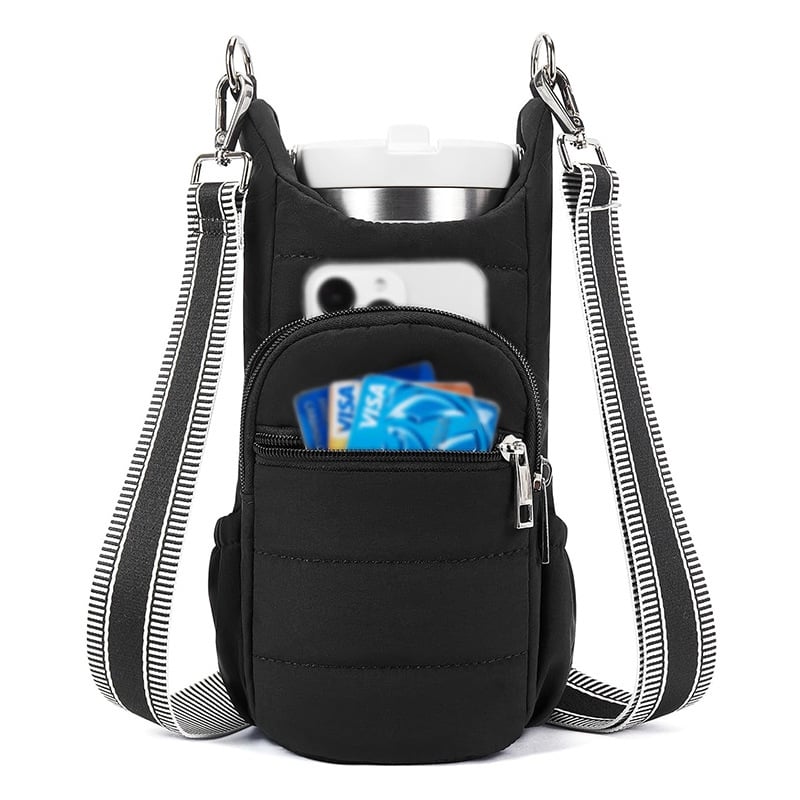Water Bottle Carrier Crossbody Bag for Women